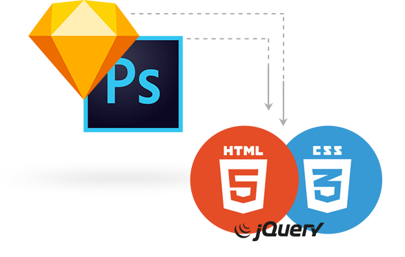 html5 convert psd sketch to html