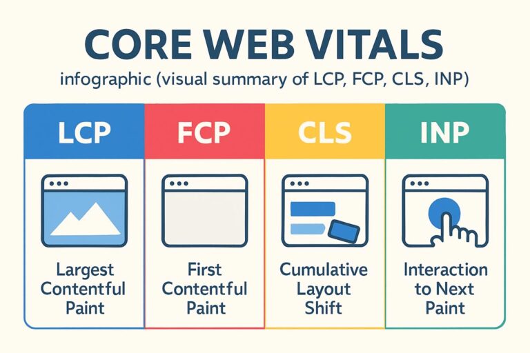 Core Web Vitals SEO concept with speed and ranking improvements