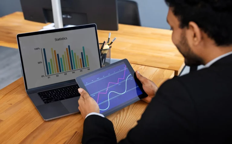 Digital marketing dashboard showing SEO performance to rank website on Google in Mumbai